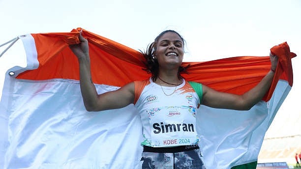 simran sharma racing 200m para athlete X the khel india